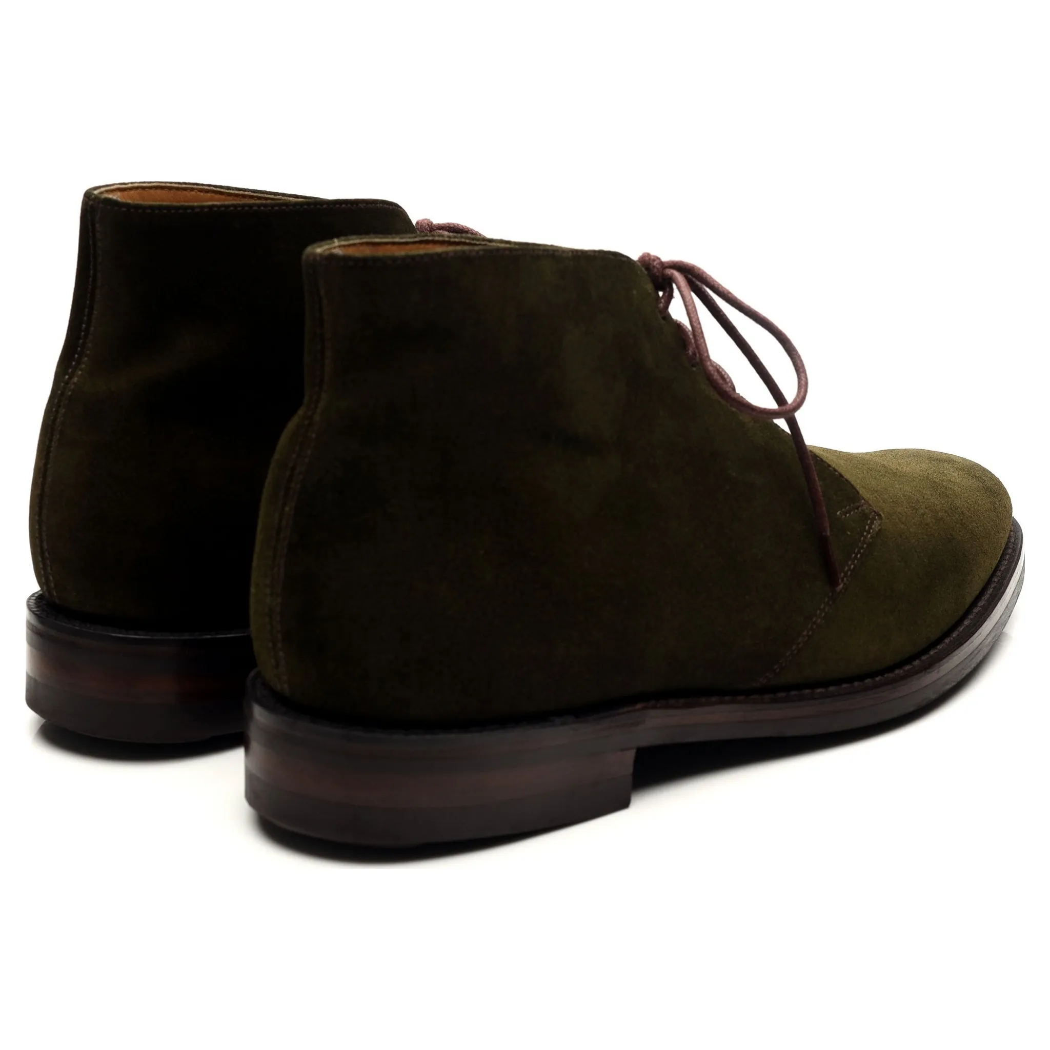 1880 'Pimlico' Dark Green Suede Chukka Boots UK 7.5 F