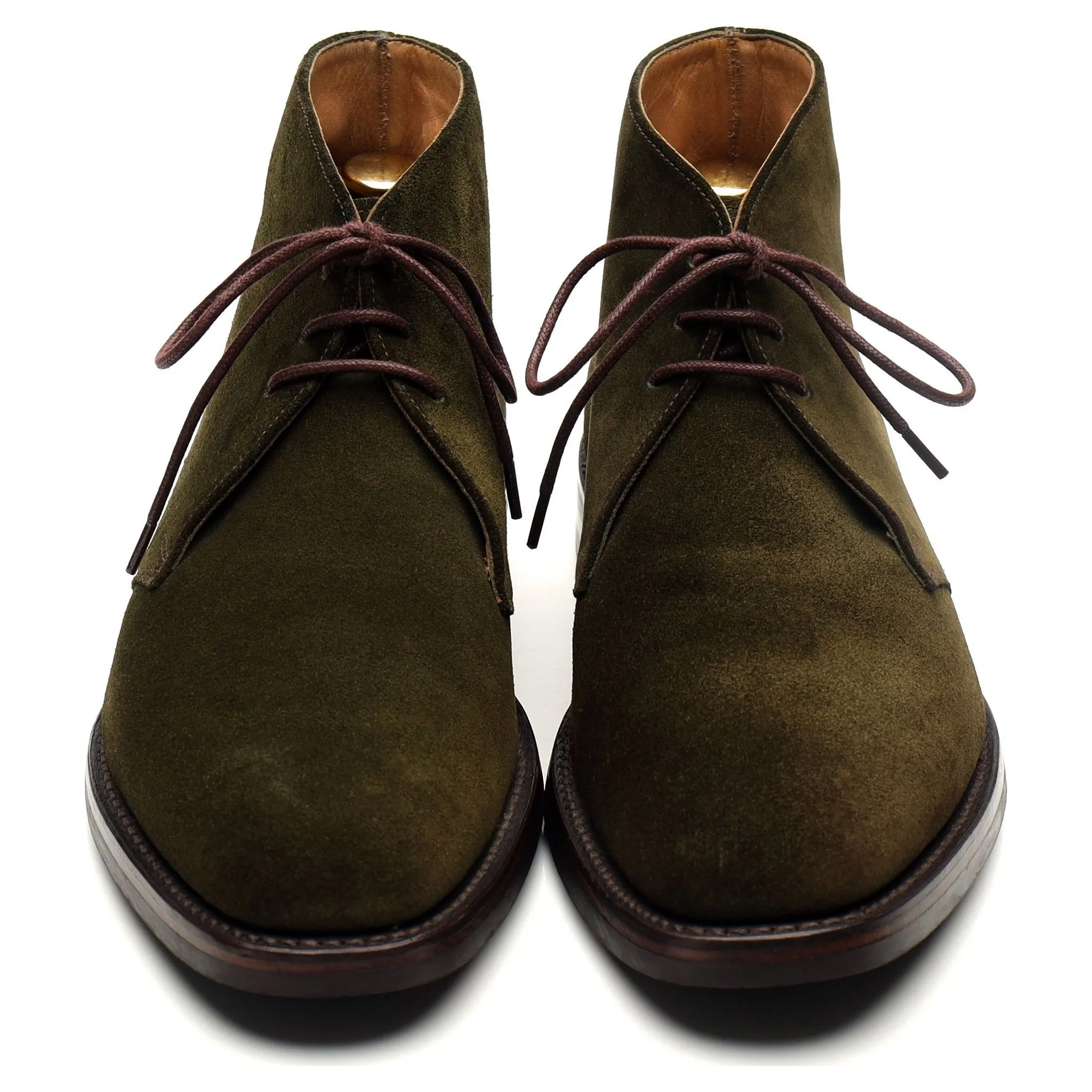 1880 'Pimlico' Dark Green Suede Chukka Boots UK 7.5 F