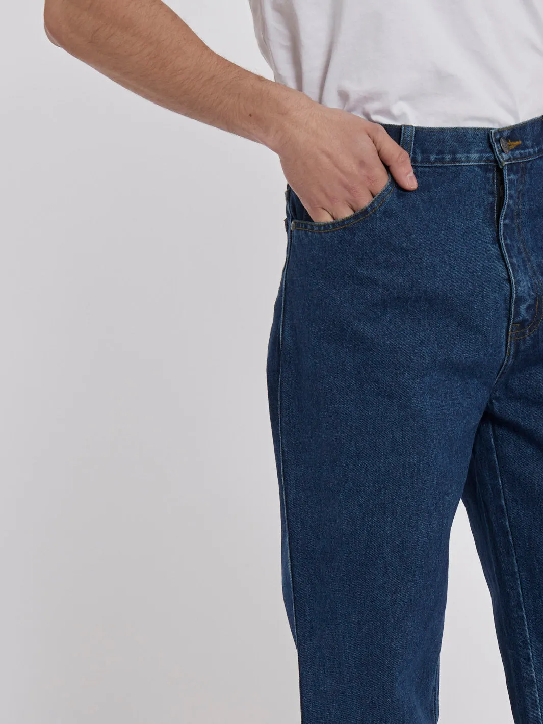 1990s Blue Cargo Jeans with Zipper Closure and 4 Pockets