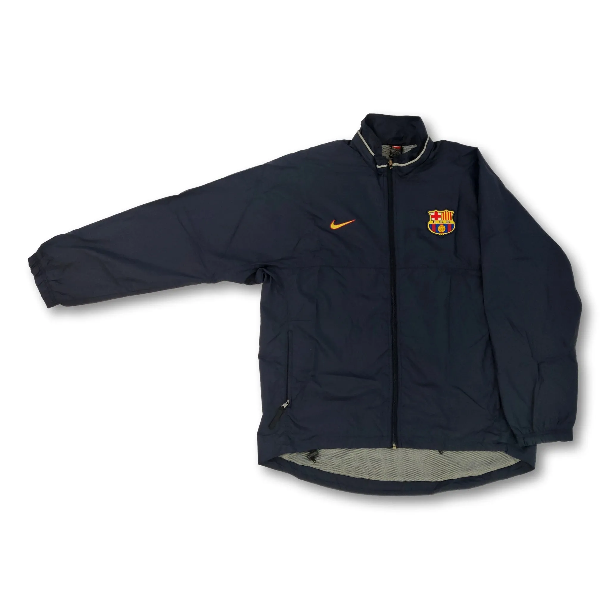 1998-00 blue FC Barcelona Nike rain jacket