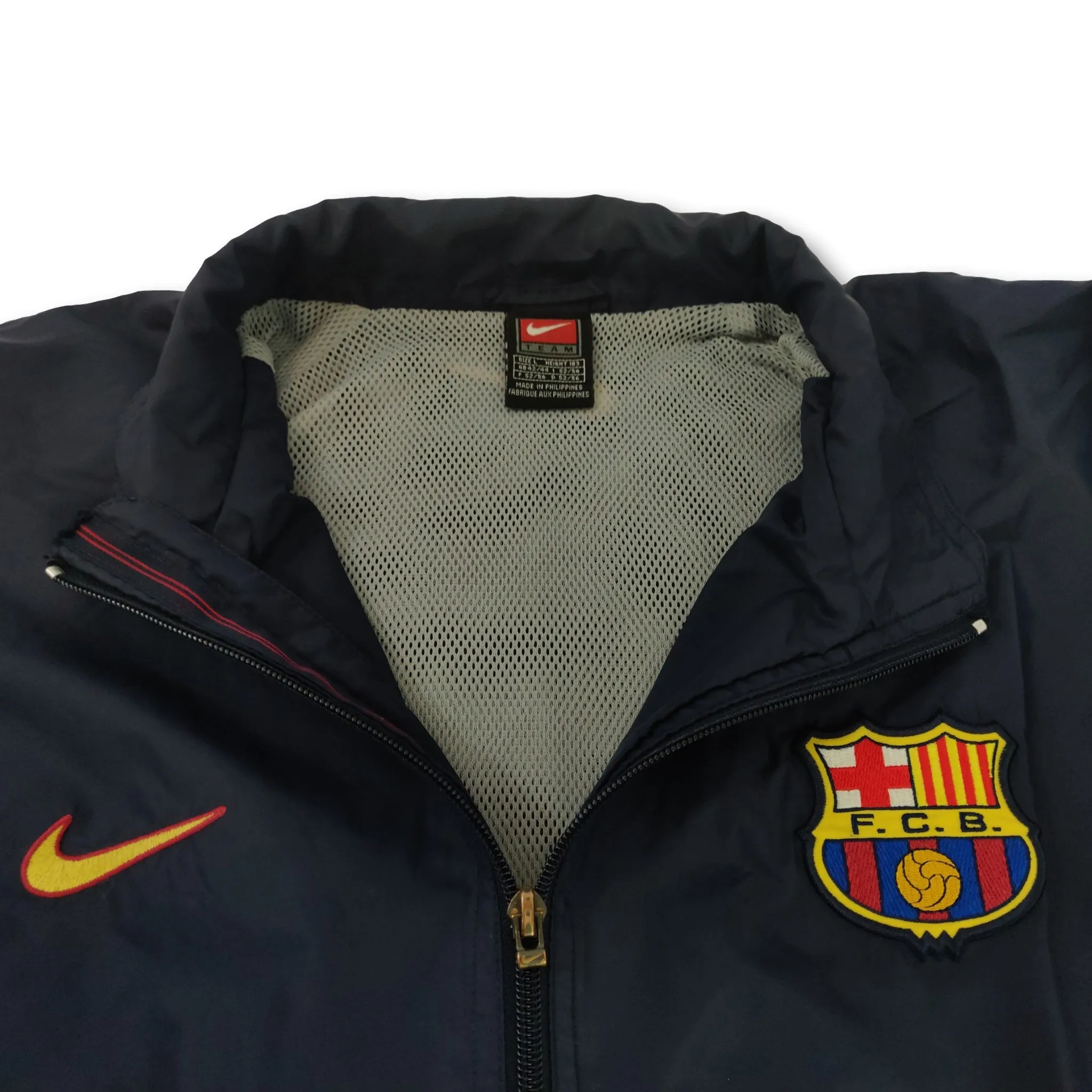 1998-00 blue FC Barcelona Nike rain jacket