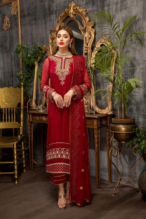 3-Piece Unstitched Embroidered Chiffon CAL-002