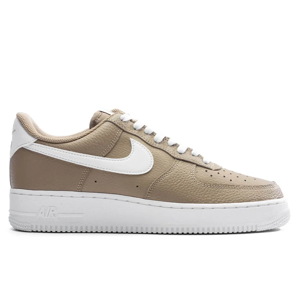 Air Force 1 '07 Khaki White sneakers.