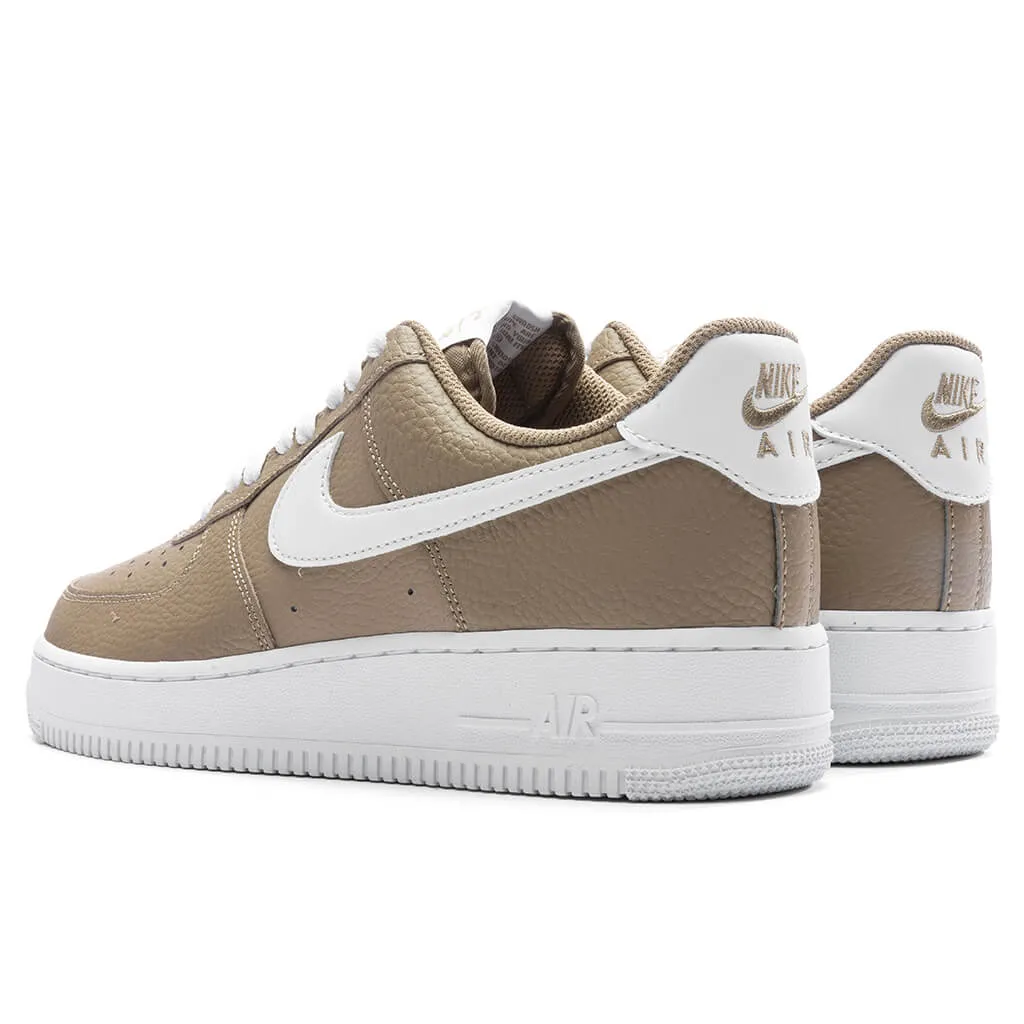 Air Force 1 '07 Khaki White sneakers.