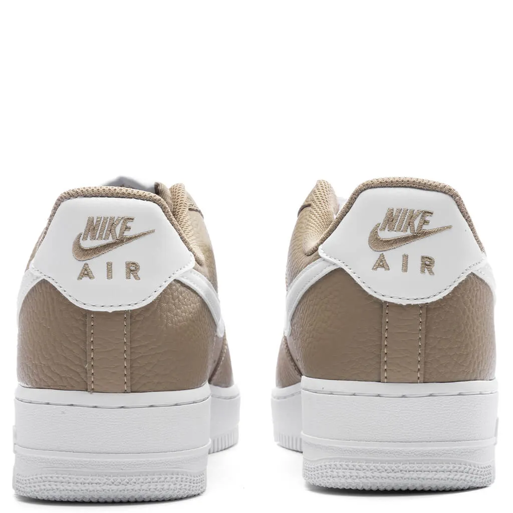 Air Force 1 '07 Khaki White sneakers.