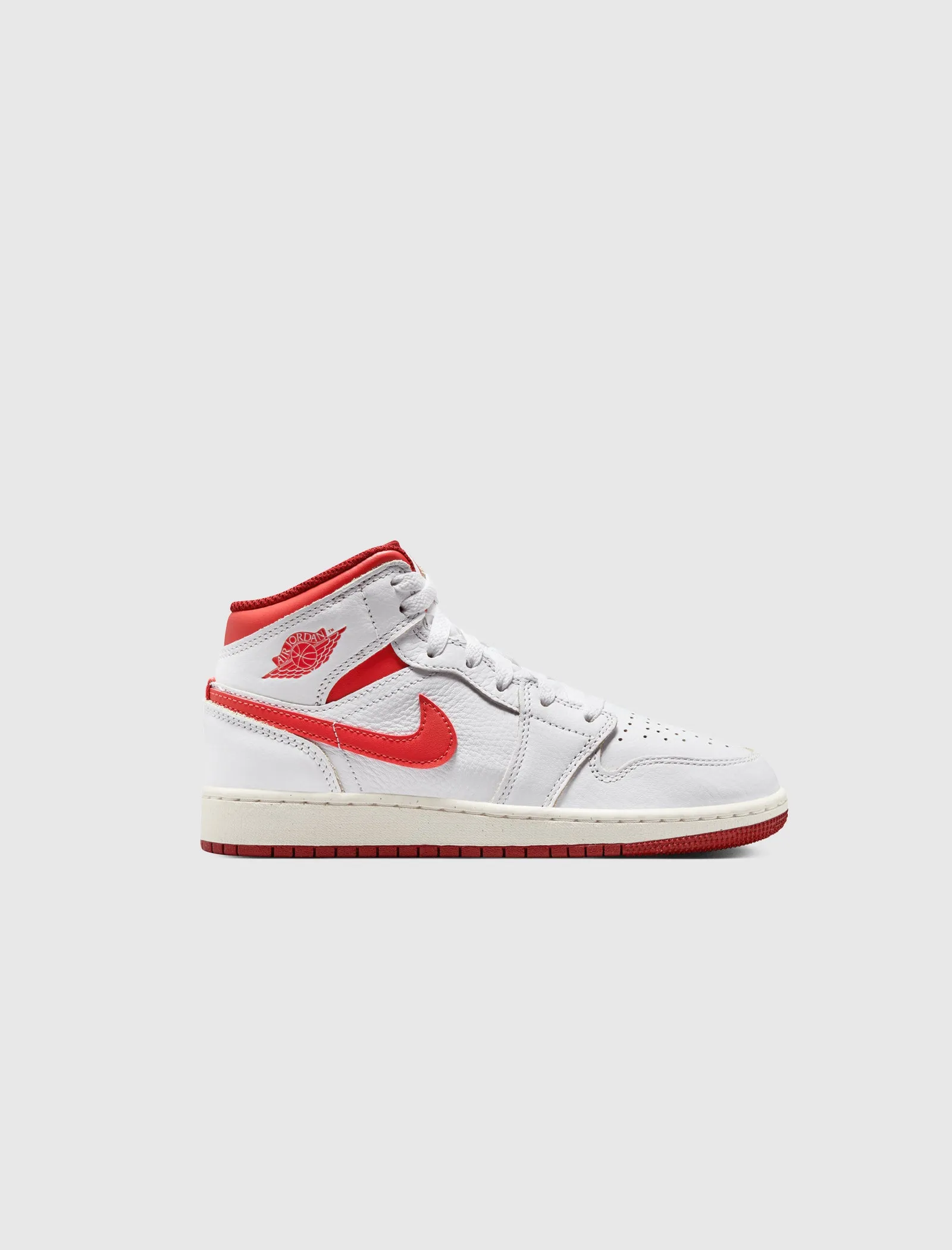 Air Jordan 1 Mid White Dune Red GS - Best Price, Shop Now