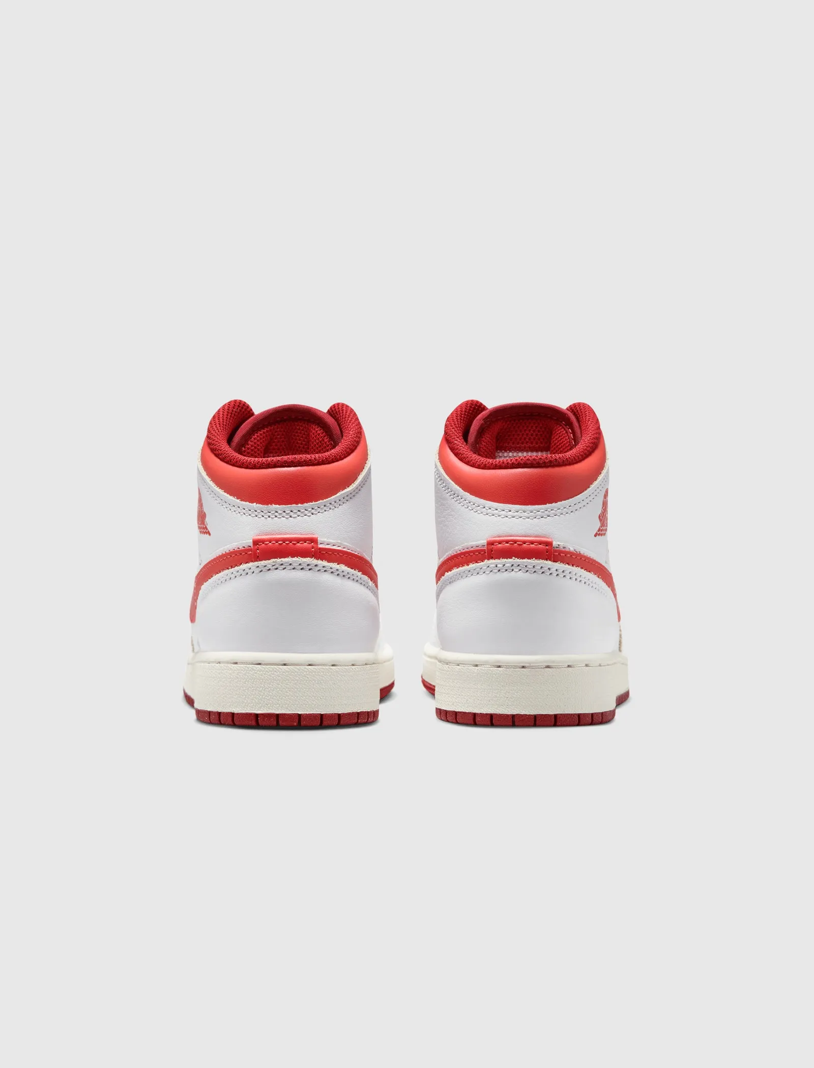 Air Jordan 1 Mid White Dune Red GS - Best Price, Shop Now