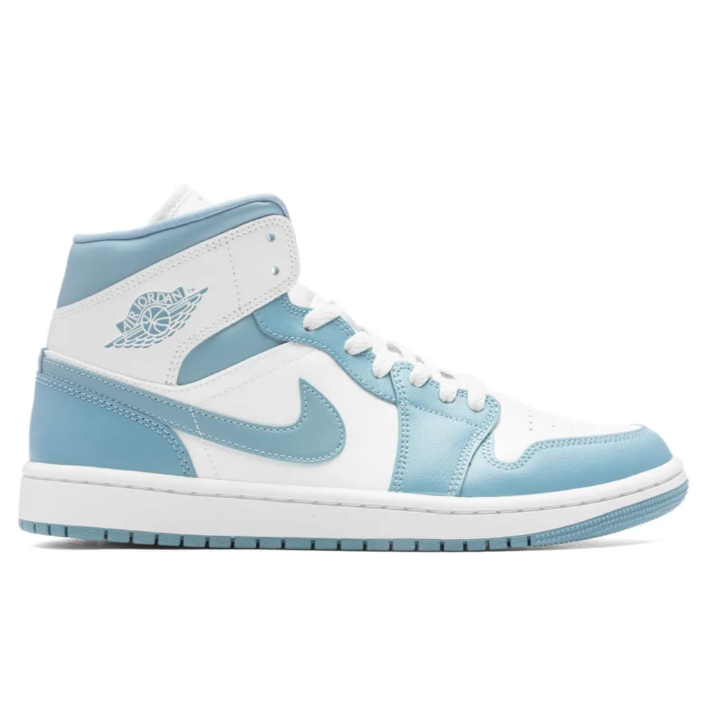 Air Jordan 1 Mid Women's UNC Sail/Worn Blue