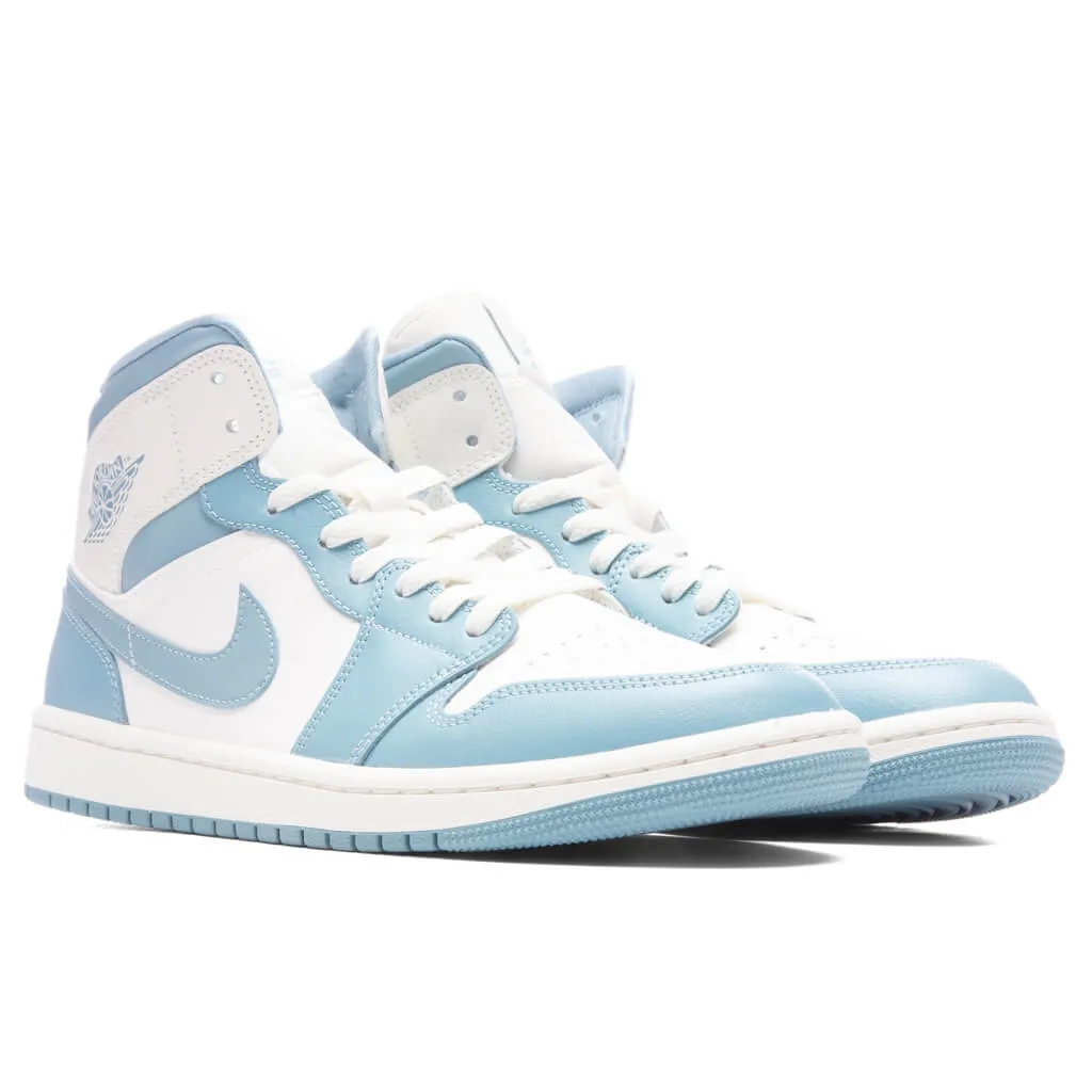 Air Jordan 1 Mid Women's UNC Sail/Worn Blue