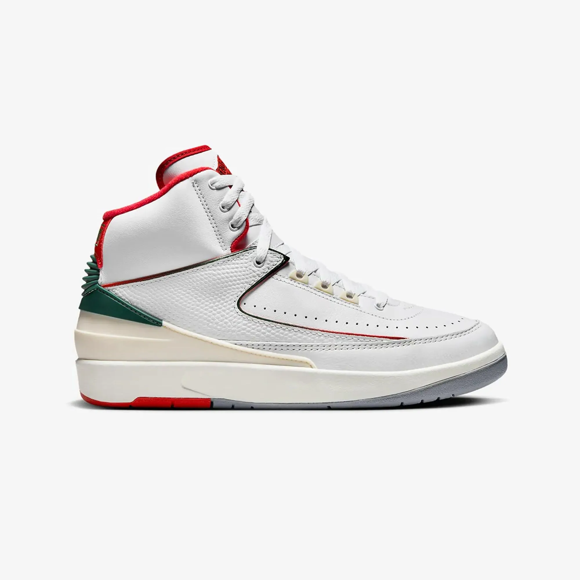 Air Jordan 2 White Fire Red Fir Sail