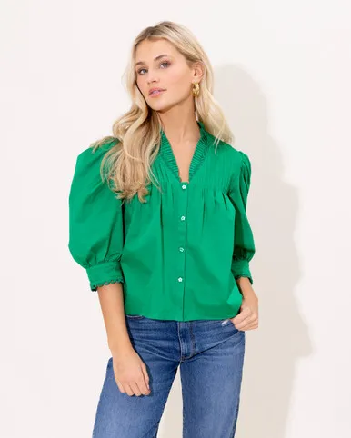 Alden Adair Blake Top- Emerald