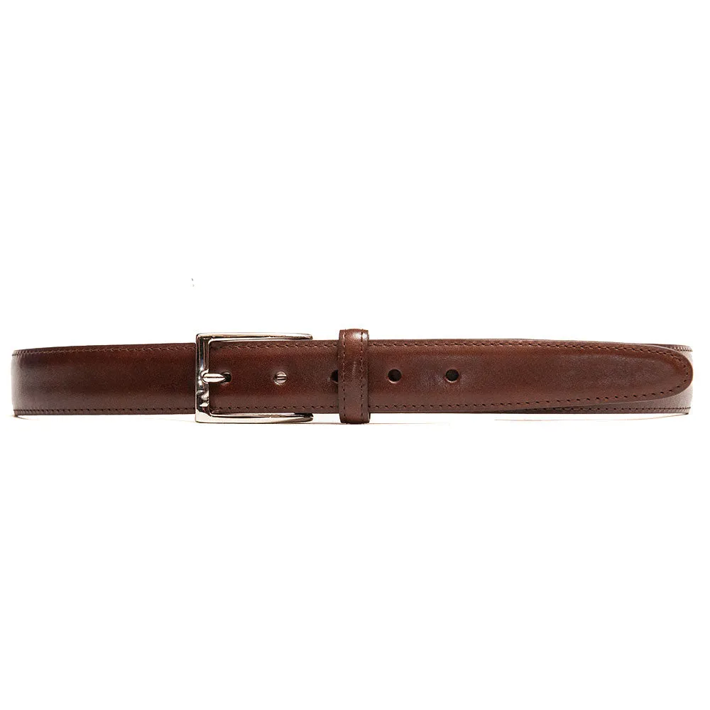 Alden Calf Leather Belt Dark Brown