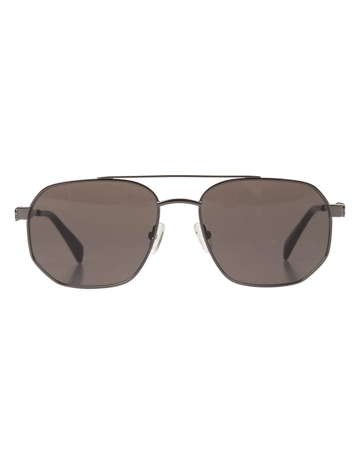 ALEXANDER MCQUEEN Caravan Floating Skull Sunglasses In Ruthenium Metal