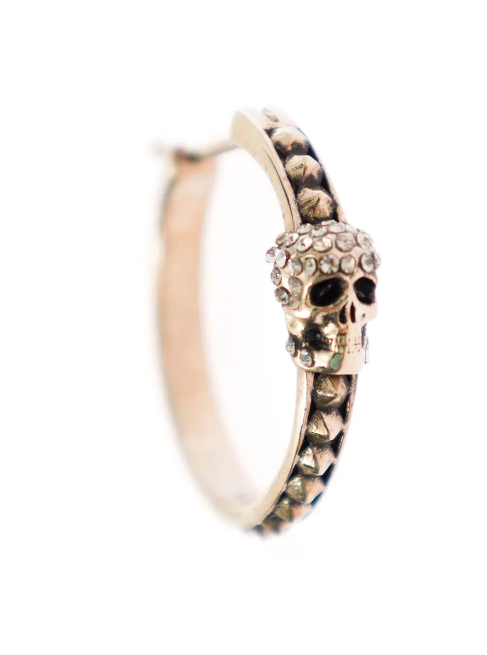 Alexander McQueen Skull Embellished Hoop Earrings