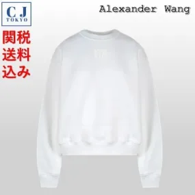 Alexander Wang Crew Neck Long Sleeves Cotton Logo - Shop Now