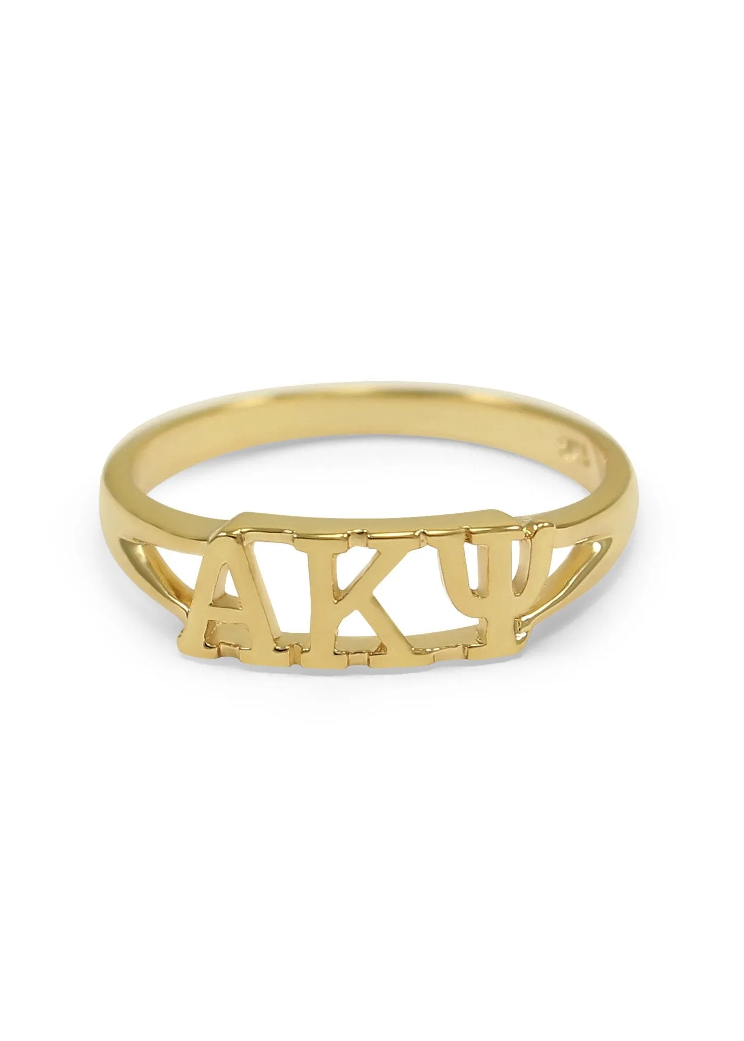 Alpha Kappa Psi 14k Sunshine Gold Plated Ring