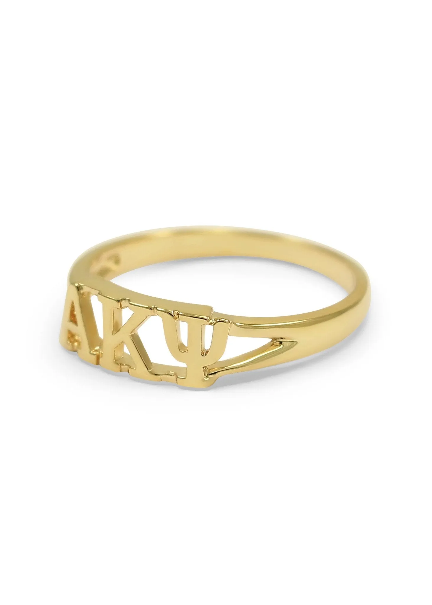 Alpha Kappa Psi 14k Sunshine Gold Plated Ring