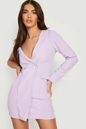 Asymmetric One Sleeve Blazer Dress