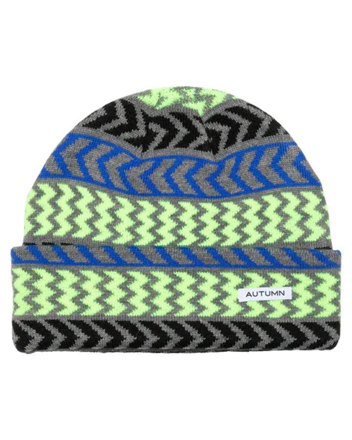 Autumn Beanie - Chevron Design - Vibrant Colors