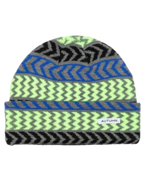 Autumn Beanie - Chevron Design - Vibrant Colors