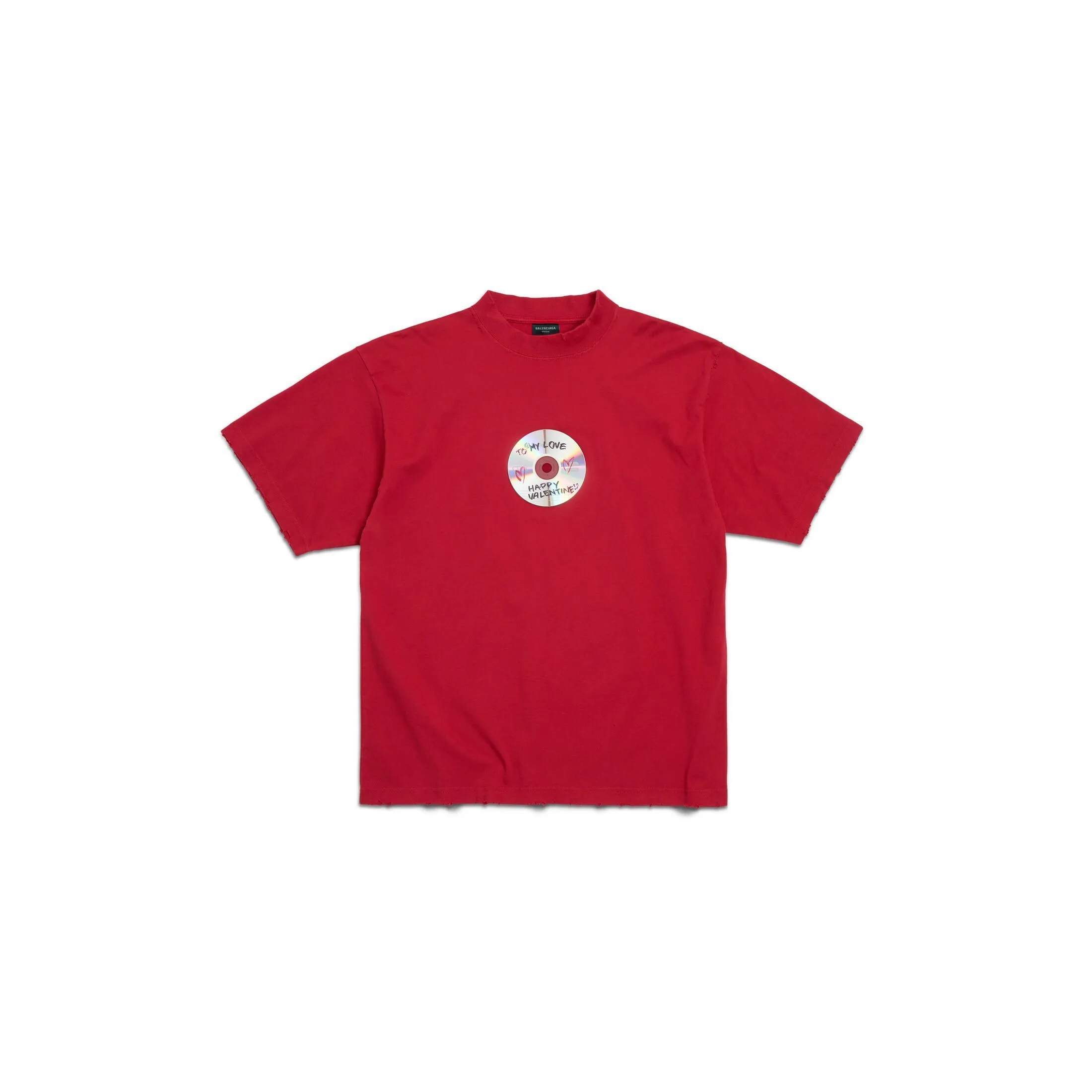 Balenciaga Men's Red T-shirt | Medium Fit - Available Now