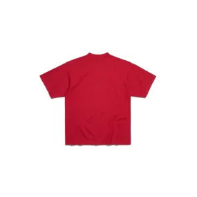 Balenciaga Men's Red T-shirt | Medium Fit - Available Now