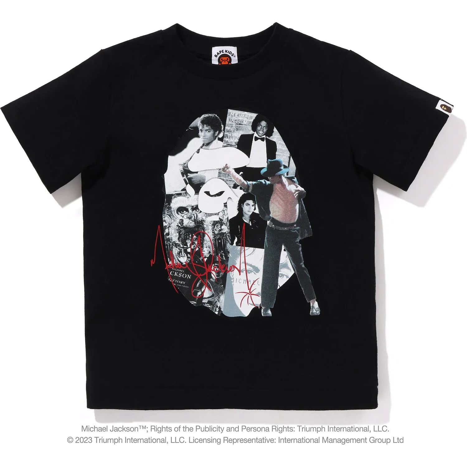 Bape Michael Jackson kids tee album jacket ape head