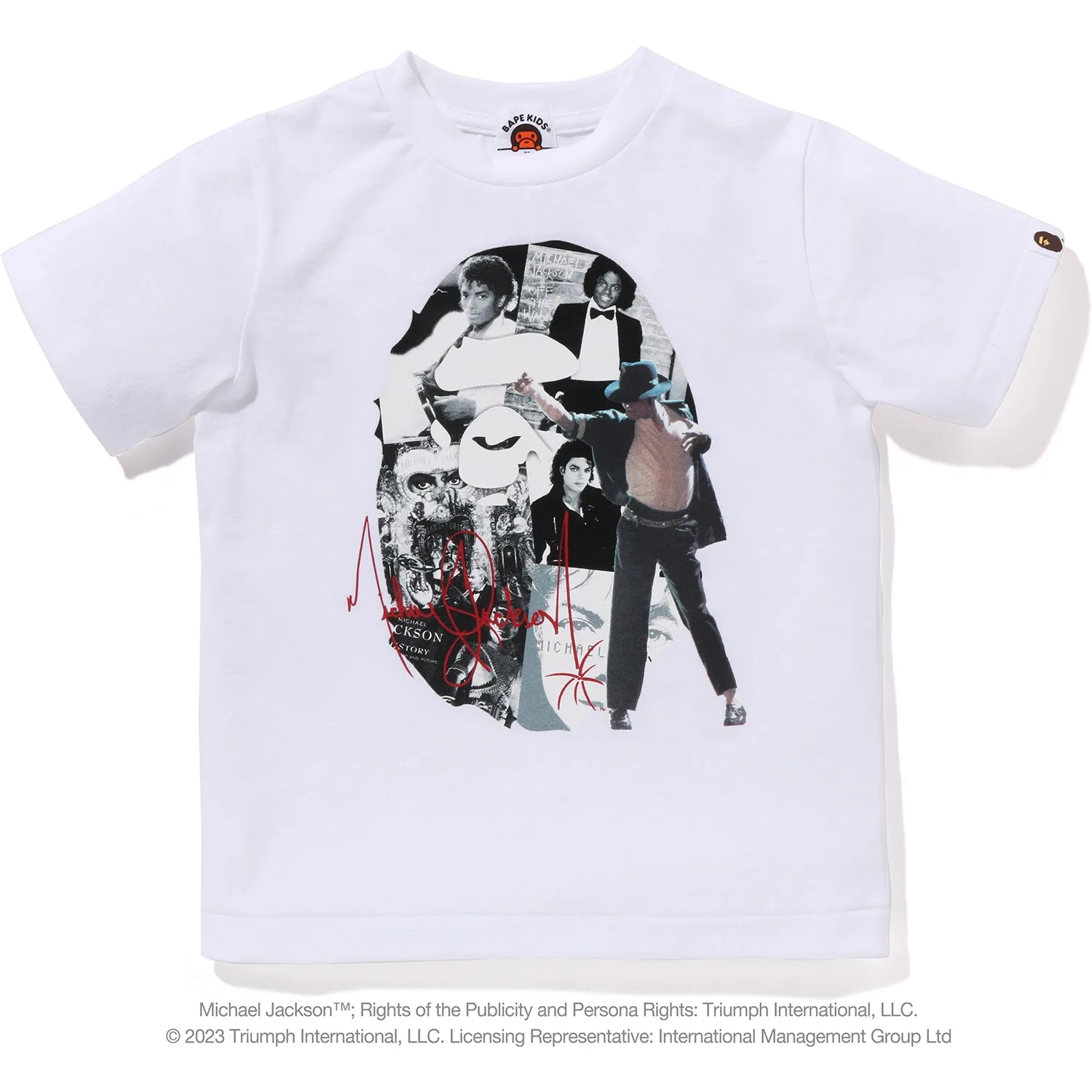 Bape Michael Jackson kids tee album jacket ape head