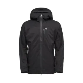 Black Diamond ski jacket for men with mapped boundary line design