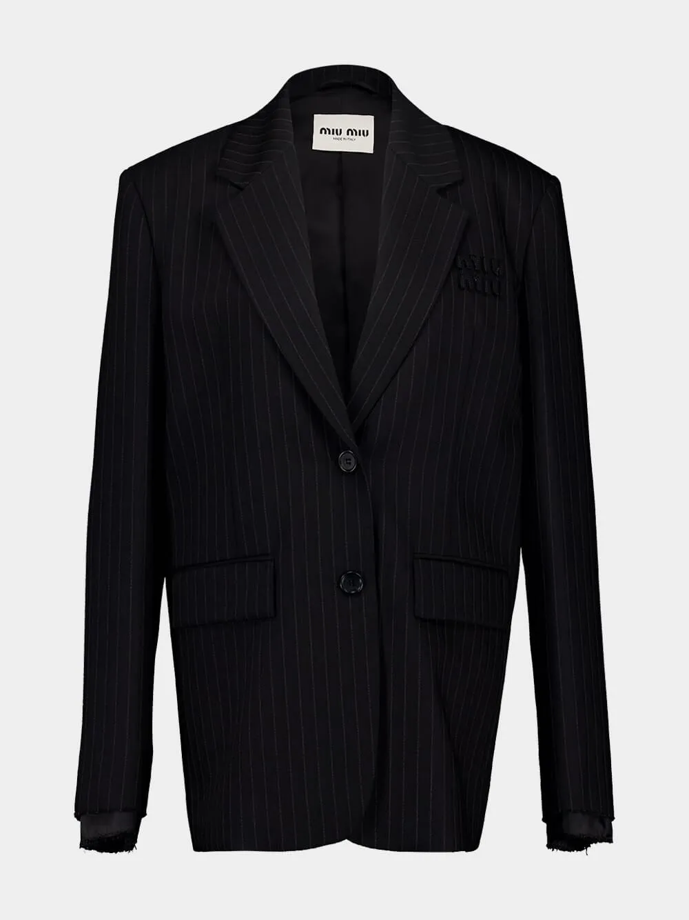 Black Giacche Gessato Blazer