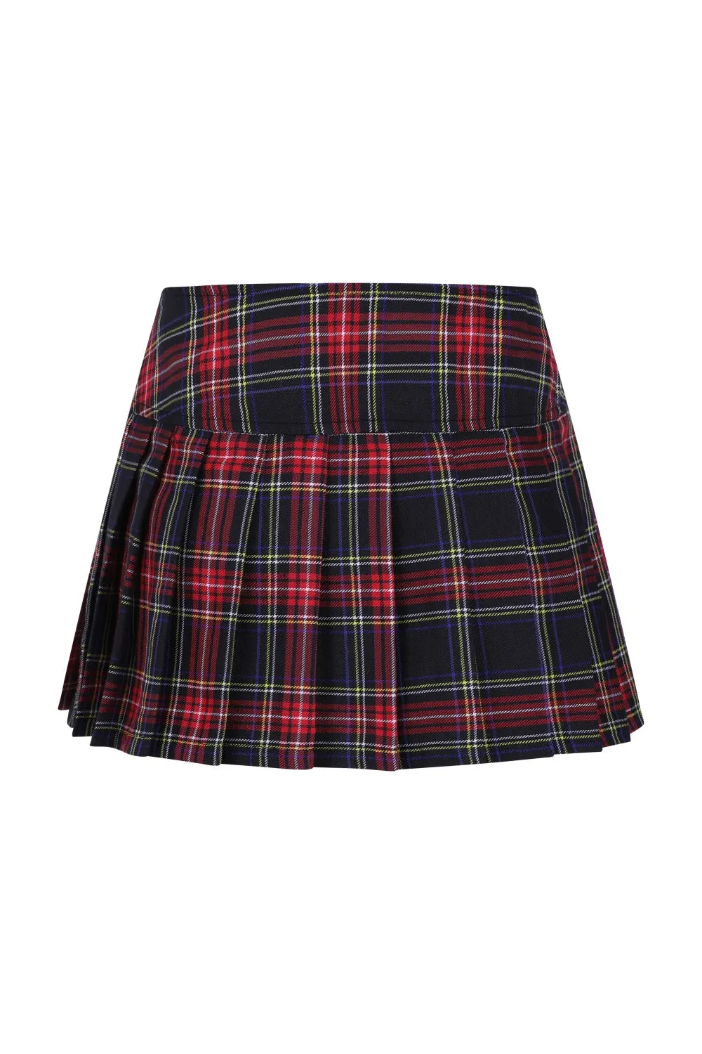 Black Plaid Mini Skirt