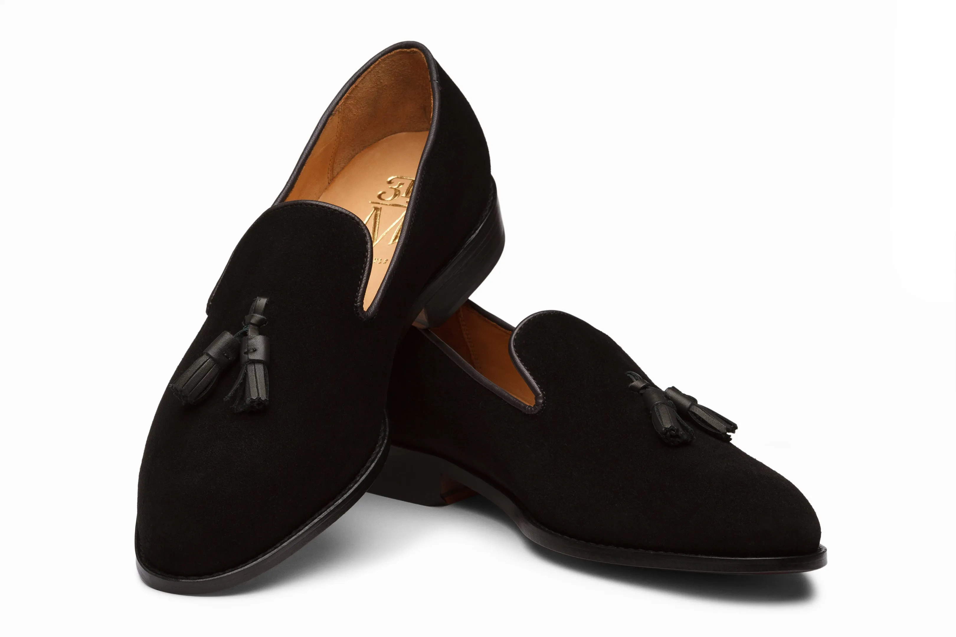 Black Suede Tassel Loafers