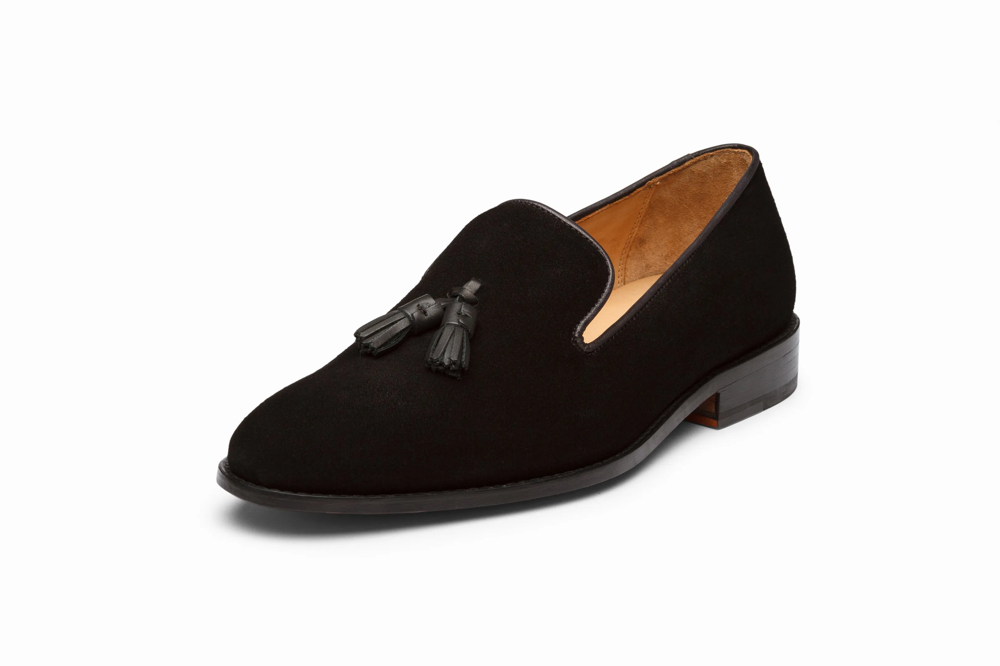 Black Suede Tassel Loafers