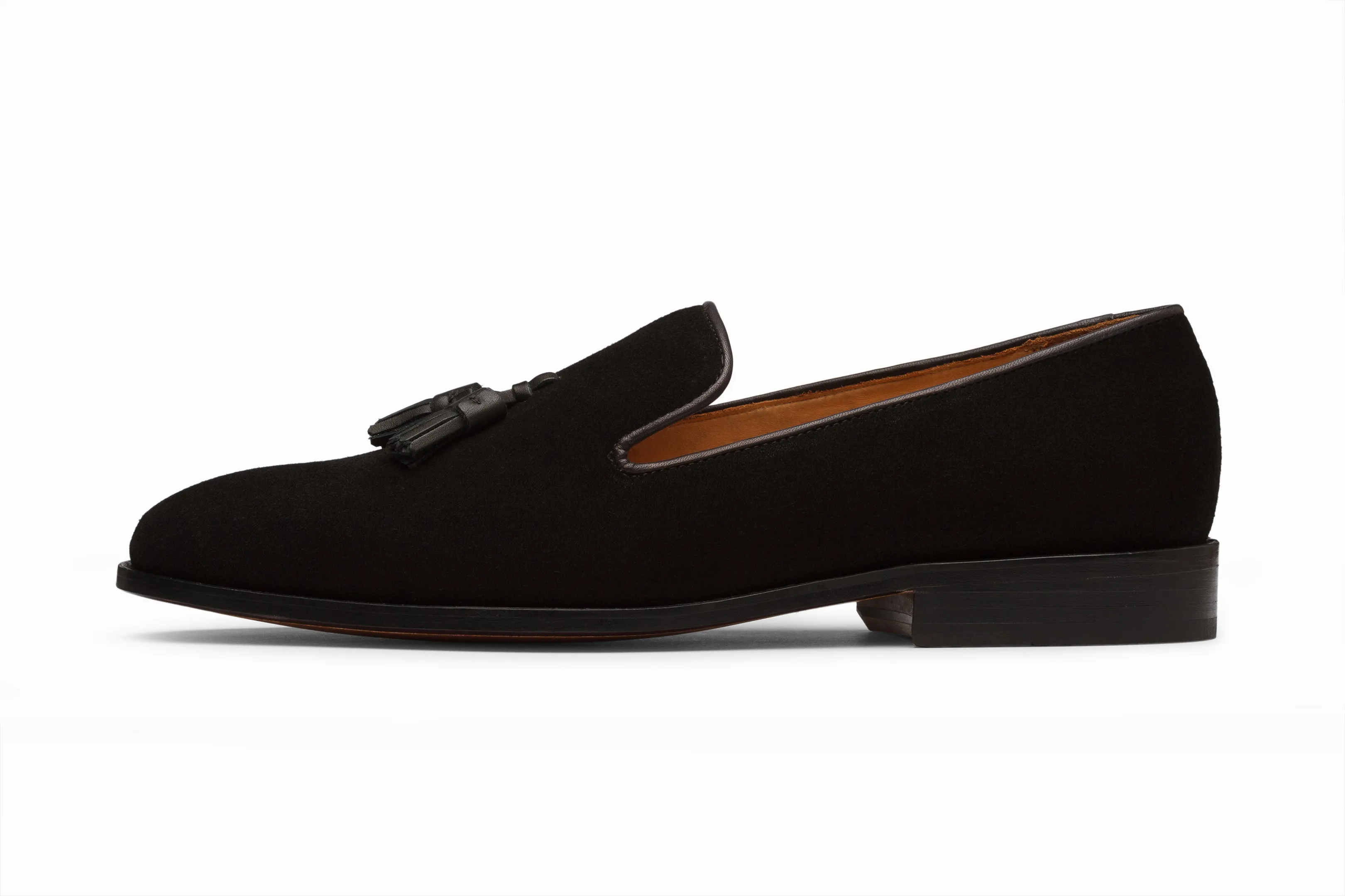 Black Suede Tassel Loafers