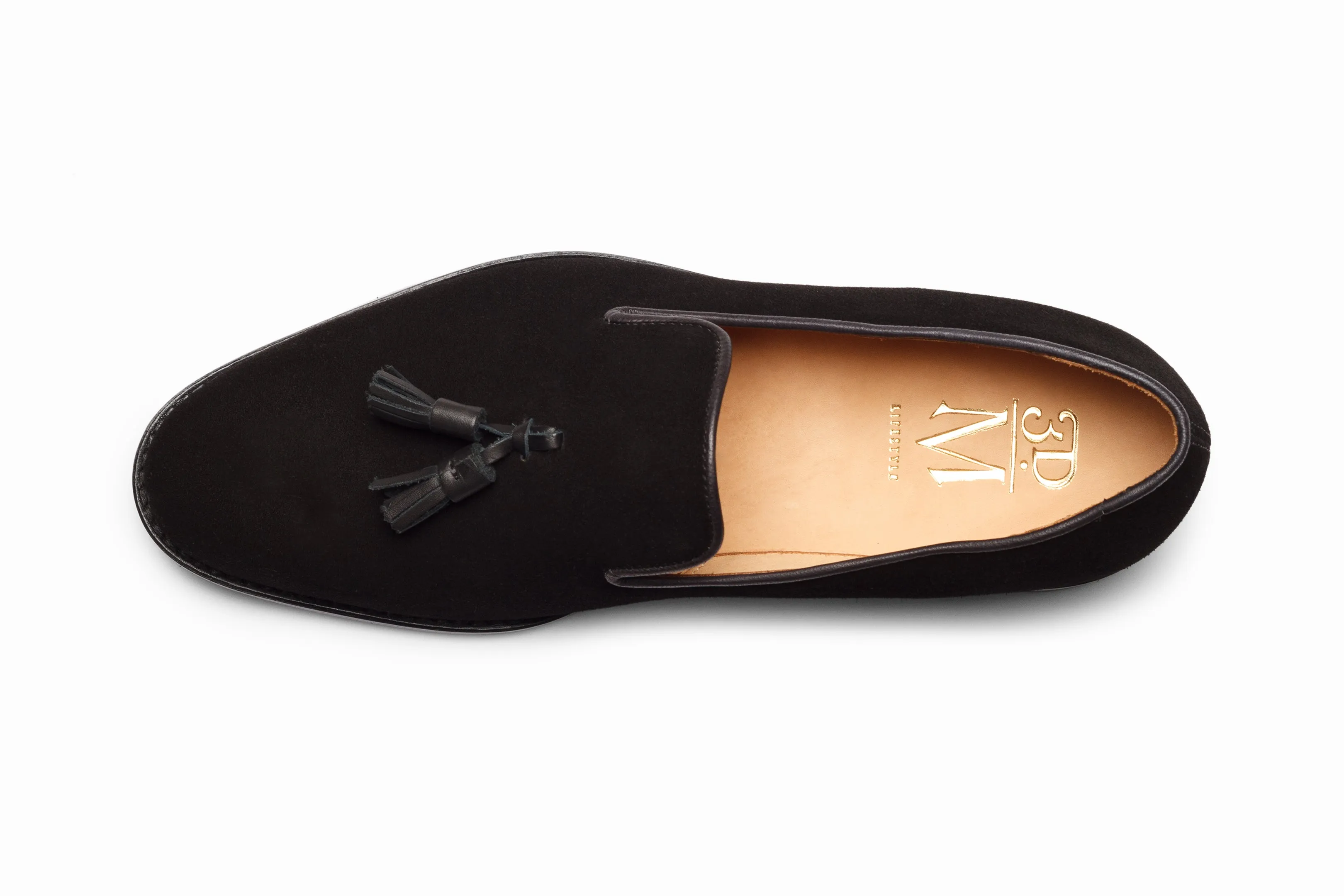 Black Suede Tassel Loafers