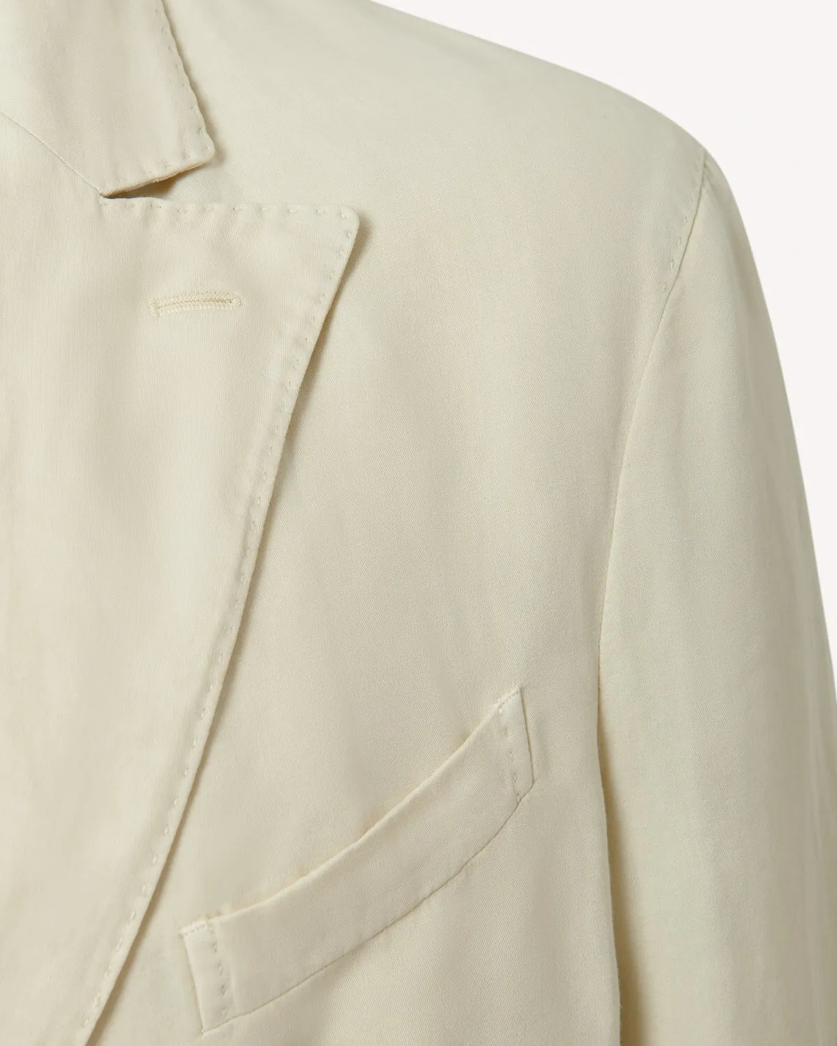 Boglioli double-breasted linen mix K-Jacket - Off White