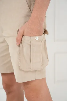 Buttercream Corduroy Cargo Shorts