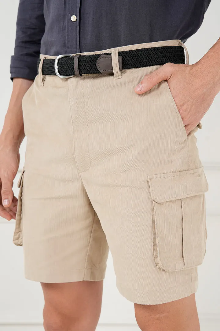 Buttercream Corduroy Cargo Shorts