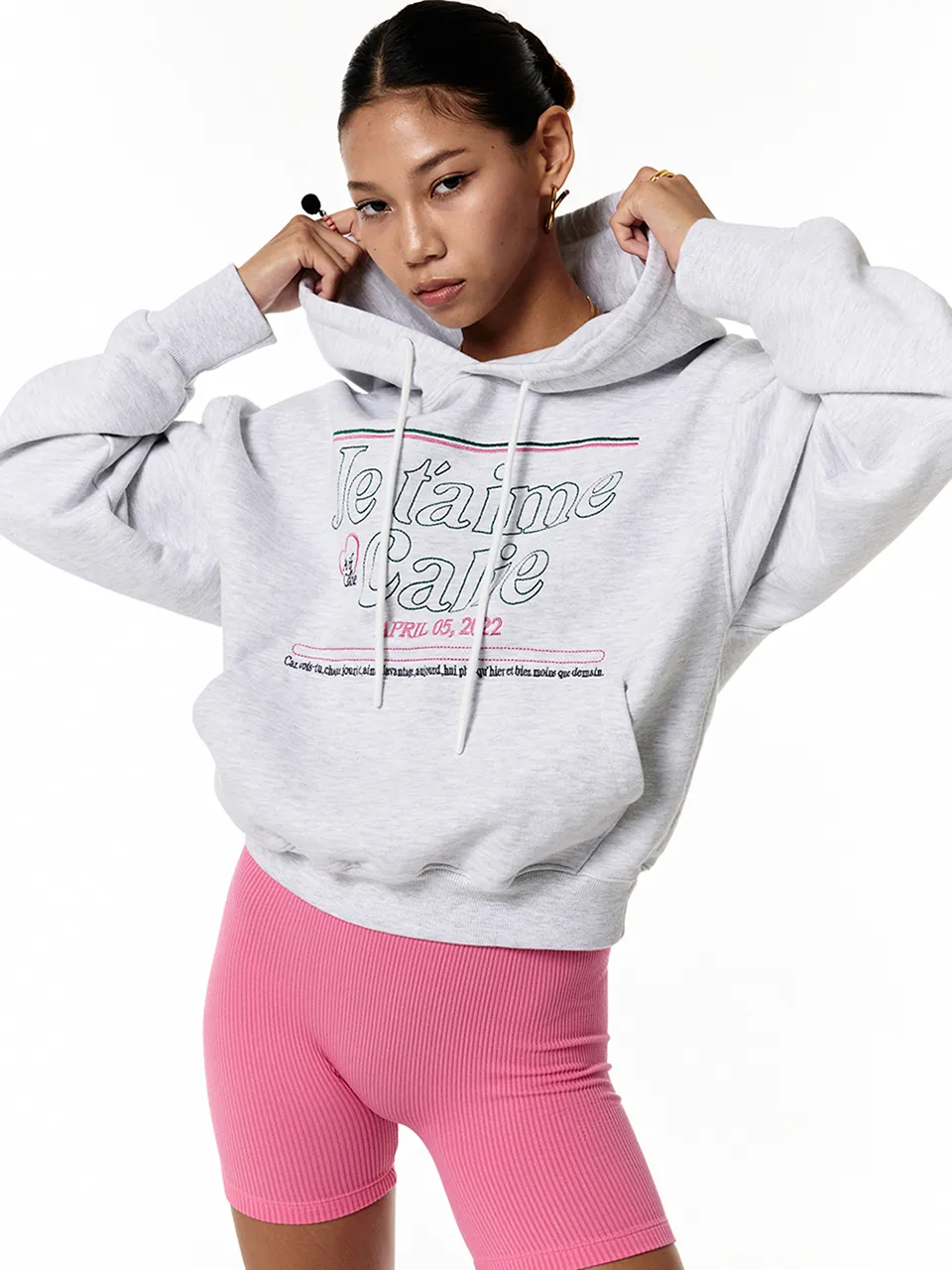 Calie | Street Style Long Sleeves Logo Hoodies & Sweatshirts