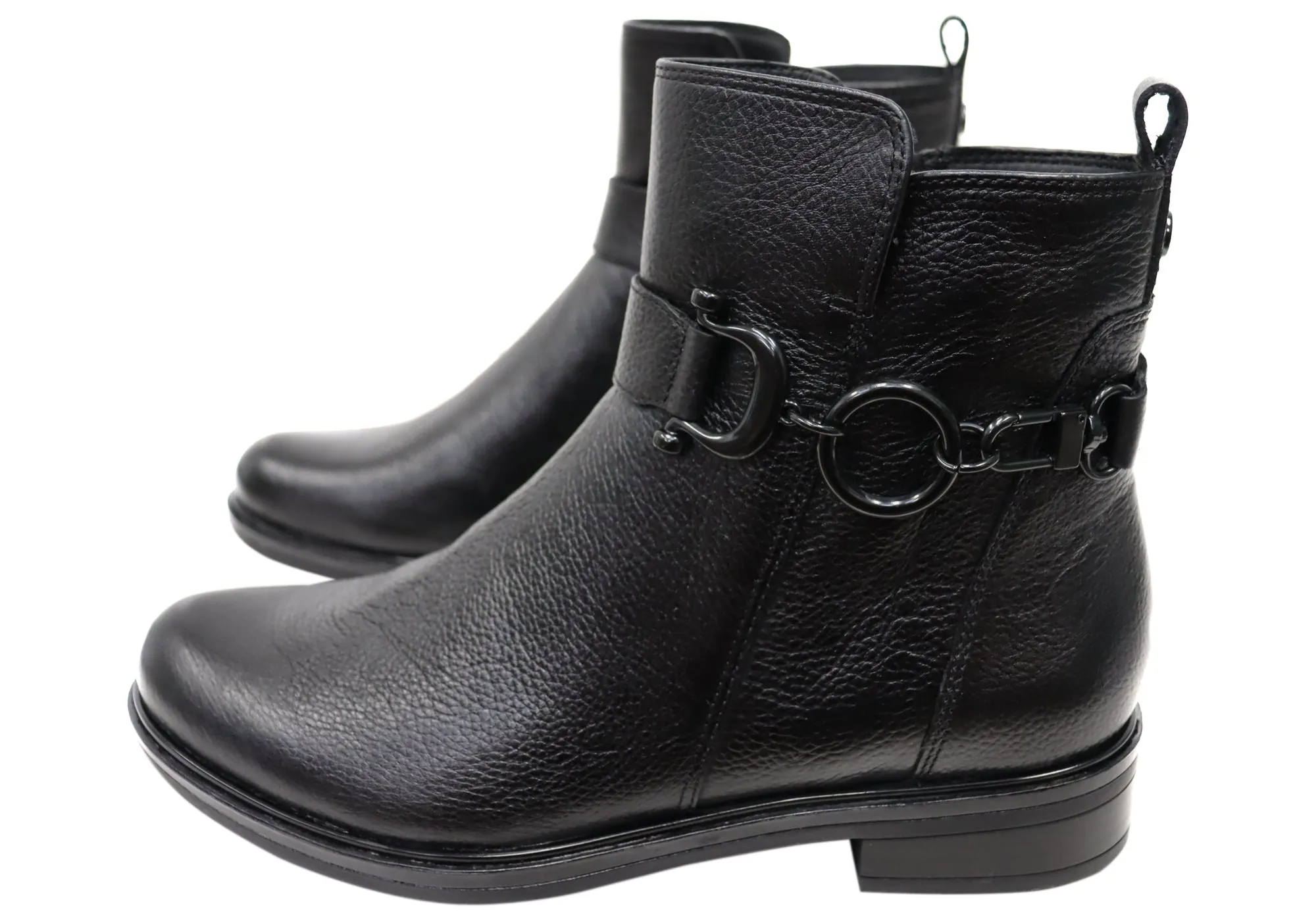 Caprice Natalie Womens Wide Fit Comfortable Leather Ankle Boots