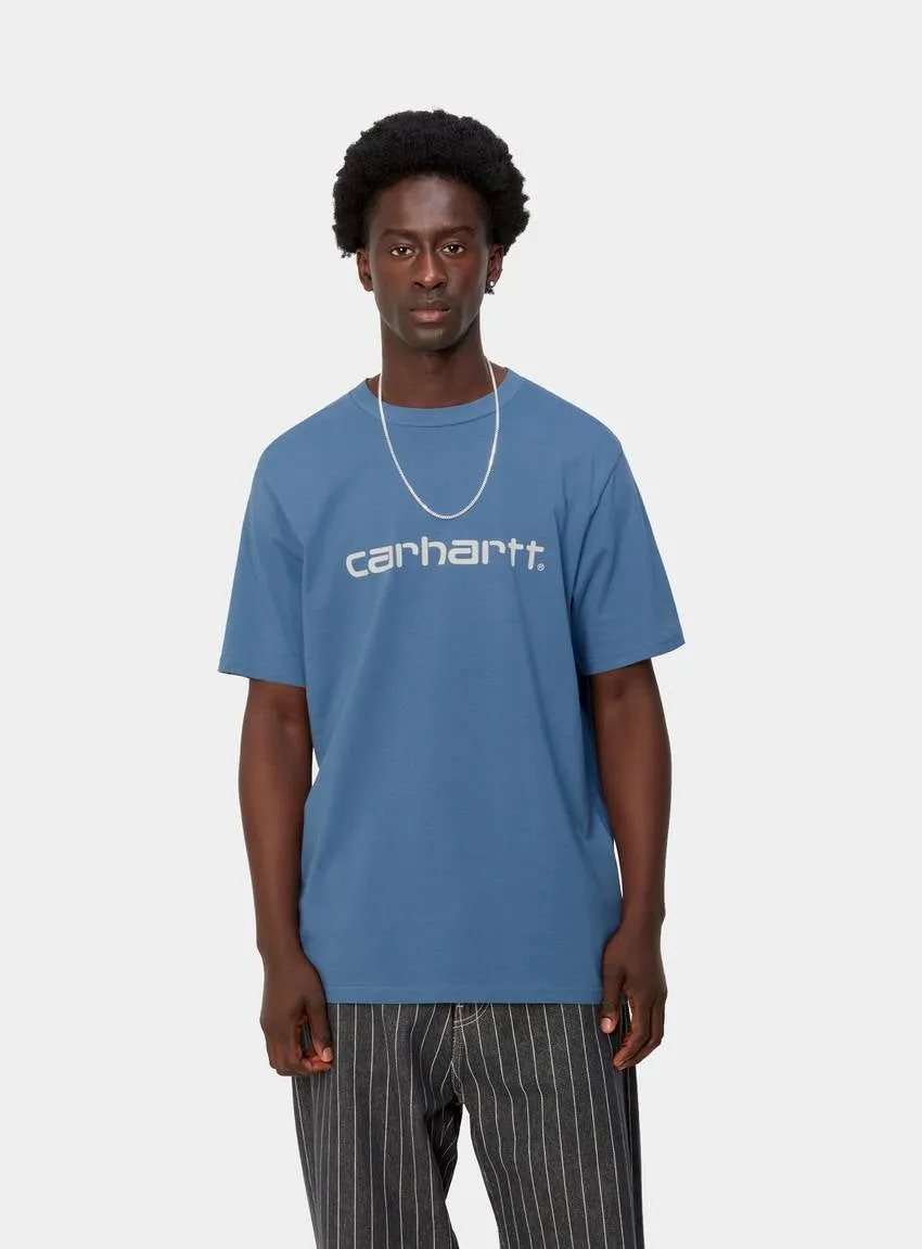 Carhartt Short Sleeve Script T-Shirt - Sorrento Blue