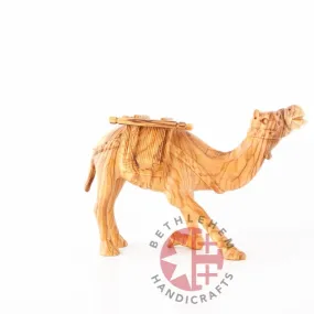 Carved Kneeling Camel Sculpture with Harness, 5.1 for Sale