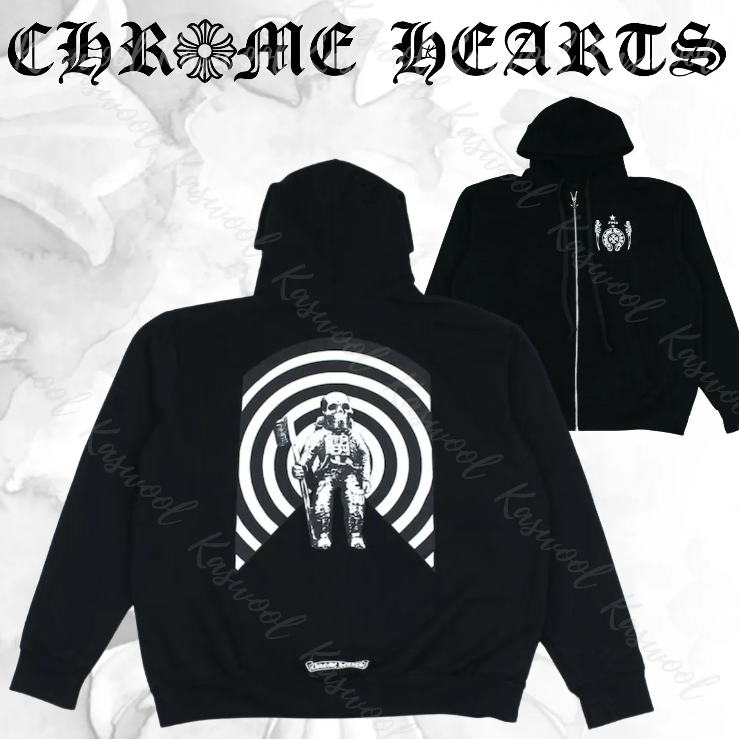 Chrome Hearts Unisex Street Style Long Sleeves Plain Logo Collaboration