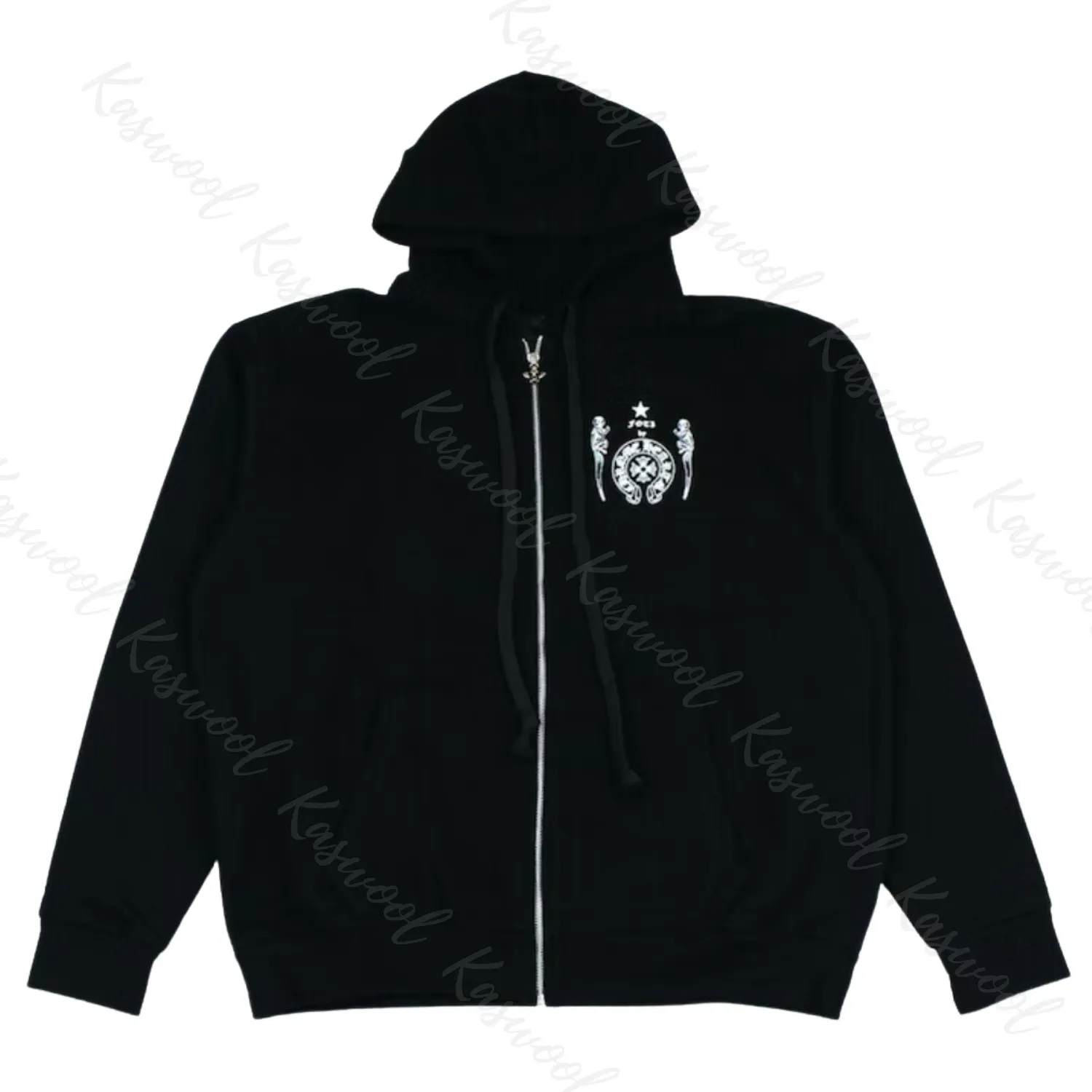 Chrome Hearts Unisex Street Style Long Sleeves Plain Logo Collaboration