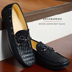 Classic Black Woven Loafer - W821 Matte Finish