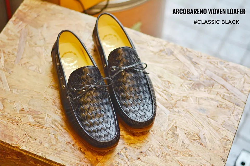 Classic Black Woven Loafer - W821 Matte Finish