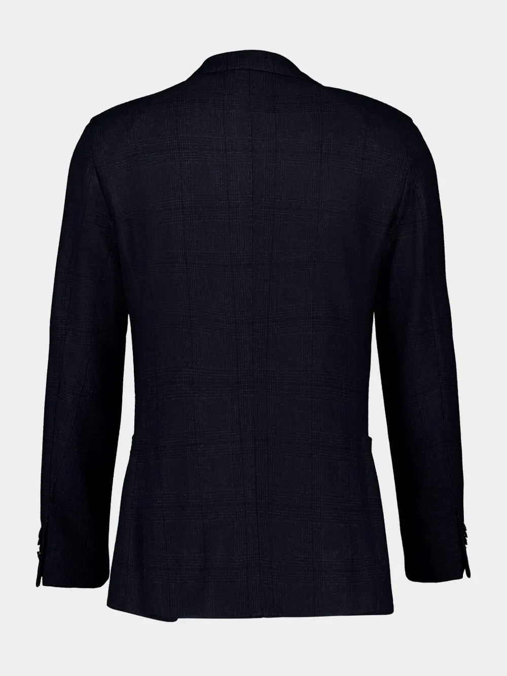 Classic Fit Navy Cotton Blazer