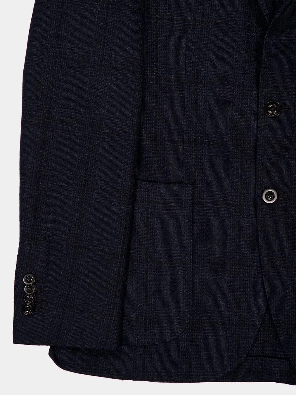 Classic Fit Navy Cotton Blazer