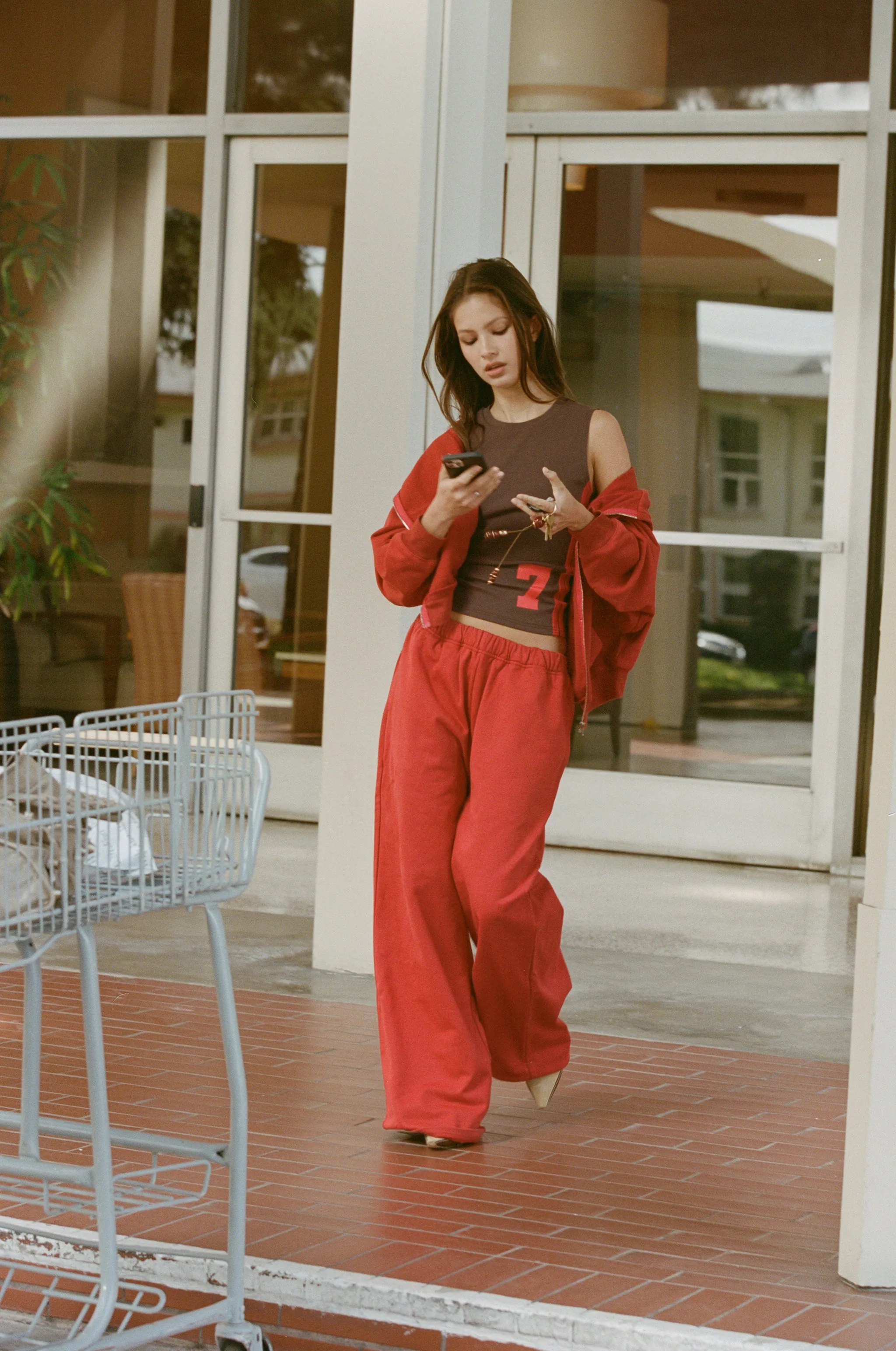 Classic Red Track Pant