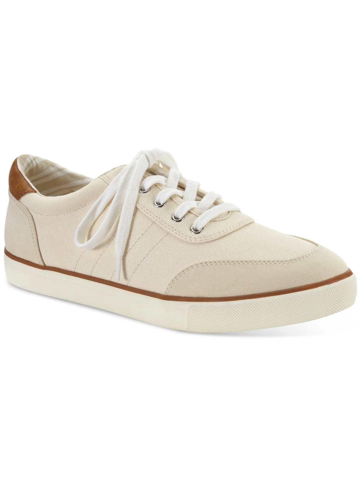 Clubroom Beige Lightweight Cameron Round Toe Lace-Up Sneakers for Men - Size M.